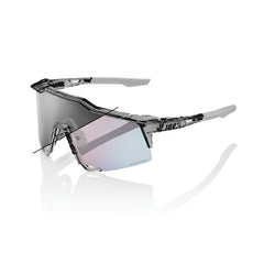 100% Speedcraft Sunglasses, Polished Translucent Grey - Rose Gold Mirror Photochromic Lens