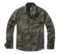 Brandit Slimfit πουκάμισο, Woodland