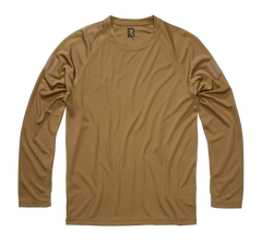 Brandit Quick Dry moška hitrosušeča majica z dolgimi rokavi, camel