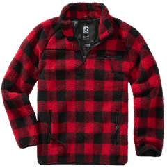 Brandit Teddyfleece Troyer flisasta jakna, rdeča/črna