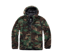 Brandit Teddyfleece Worker яке флисово с качулка, горски камуфлаж