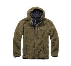 Brandit Teddyfleece Worker яке флисов суитшърт с качулка, маслинено