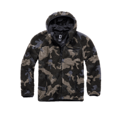 Brandit Worker яке флисов суитшърт с качулка Teddyfleece, тъмен камуфлаж