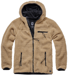 Brandit Worker яке флисов суитшърт с качулка Teddyfleece, камилско