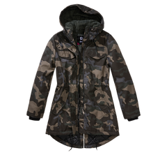 Brandit Marsh Lake ženska zimska parka jakna s kapuco, Darkcamo