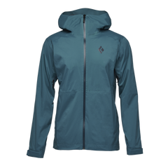 Black Diamond Stormline Stretch Rain Shell men's waterproof jacket, creek blue