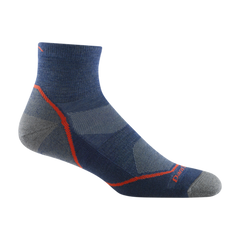 Darn Tough Light Hiker 1/4 Lightweight туристически чорапи с амортизация, Denim