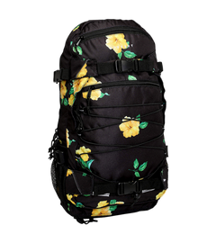 Forvert Louis Allover Backpack 20L, Black Hibiscus