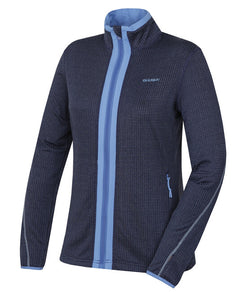 HUSKY Artic Zip γυναικείο φούτερ με φερμουάρ, σκούρο πορφυρό/ανοιχτό μπλε
