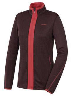 HUSKY Artic Zip γυναικείο φούτερ με φερμουάρ, σκούρο γκρι/μπορντό