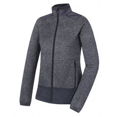 HUSKY Alan γυναικείο fleece πουλόβερ με φερμουάρ, σκούρο γκρι