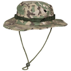 MFH GI Bush Rip-Stop Hat with Chin Strap, Operation-Camo
