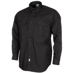 MFH Professional Attack Long Sleeve Shirt, Teflon Coated, Black
