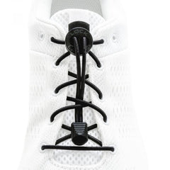 Lock Laces κορδόνια παπουτσιών, μαύρο solid