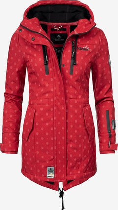 Marikoo Zimtzicke P women's winter softshell jacket with hood, Red w. P