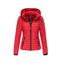 Marikoo Samtpfote women's transitional jacket with hood, red