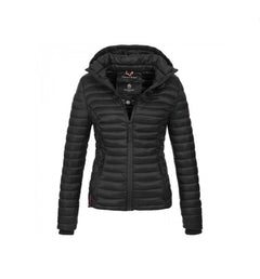Marikoo Samtpfote women's transitional jacket with hood, black
