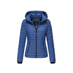 Marikoo Samtpfote women's transitional jacket with hood, blue