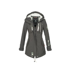 Marikoo ZIMTZICKE women's softshell winter jacket with hood, Anthracite