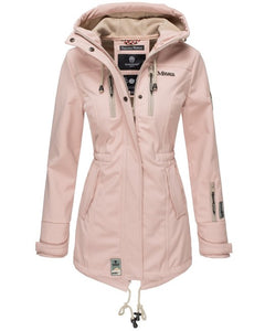 Marikoo ZIMTZICKE women's winter softshell jacket with hood, pink