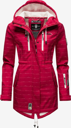 Marikoo ZIMTZICKE P women's winter softshell jacket with hood, fuchsia