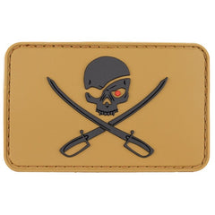 MFH 3D Κεντητή Κρανίο με Ξίφος σε Αυτοκόλλητο Velcro, Coyote Tan