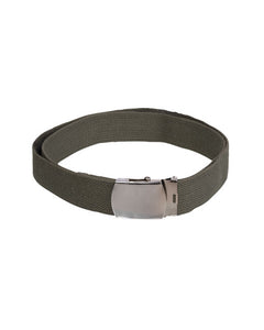 Mil-Tec US мъжки панталон колан ширина 38mm със сребърна тока, маслинен