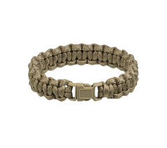 Mil-Tec Survival paracord bracelet 15mm, Coyote