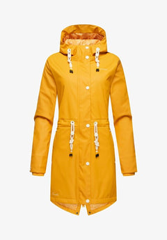 Navahoo FLOWER OF OCEAN women's waterproof jacket, Amber yellow