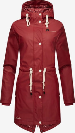 Navahoo FLOWER OF OCEAN women's waterproof jacket, blood red