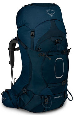 Osprey Aether 65 II Hiking Backpack, Deep Water Blue
