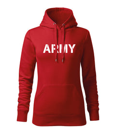 DRAGOWA γυναικείο φούτερ με κουκούλα army 320 g/m², κόκκινο