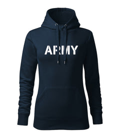 DRAGOWA γυναικείο φούτερ με κουκούλα army 320 g/m², σκούρο μπλε