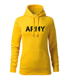 DRAGOWA γυναικείο φούτερ με κουκούλα army 320 g/m², κίτρινο