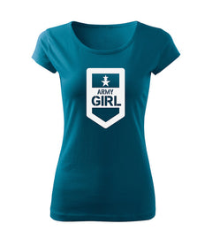 DRAGOWA γυναικείο μπλουζάκι army girl 150 g/m², μπλε πετρόλ