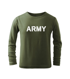 DRAGOWA παιδικό μακρυμάνικο μπλουζάκι army, λαδί
