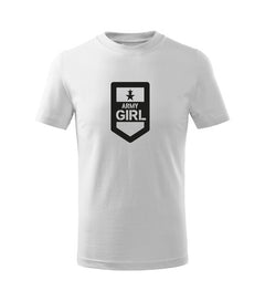 DRAGOWA Army детска girl тениска с къс ръкав, бяло