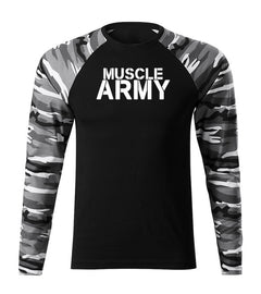 DRAGOWA Fit-T μακρυμάνικο μπλουζάκι muscle army 160 g/m², metro