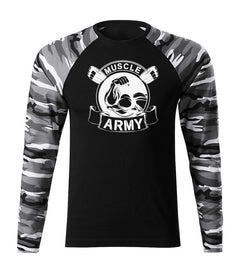 DRAGOWA Fit-T μακρυμάνικο μπλουζάκι muscle army original 160 g/m², metro