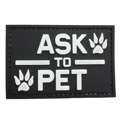 WARAGOD Ask to pet PVC našitek, črn