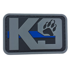 WARAGOD K9 Paw PVC našitek, črno siva