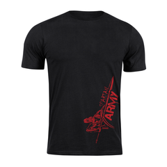 DRAGOWA spartan army short-sleeve t-shirt RedMyles 160 g/m², black