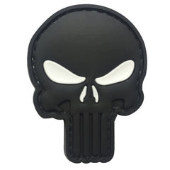 WARAGOD 3D Punisher našitek 5x4cm, bele oči