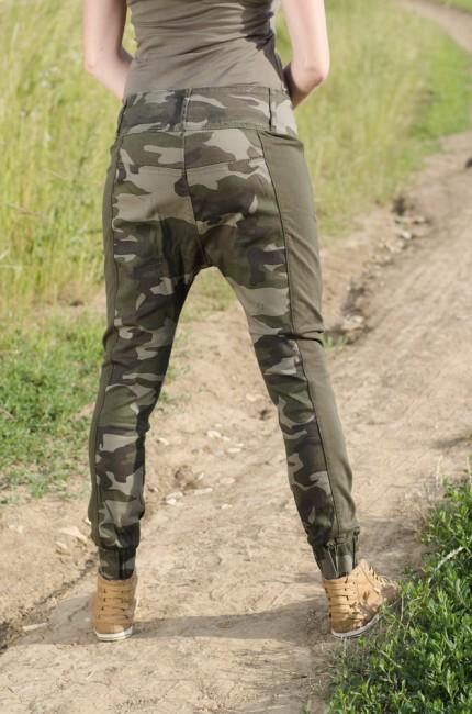 O&T Garment дамски панталон дънка с ниско талие, горска