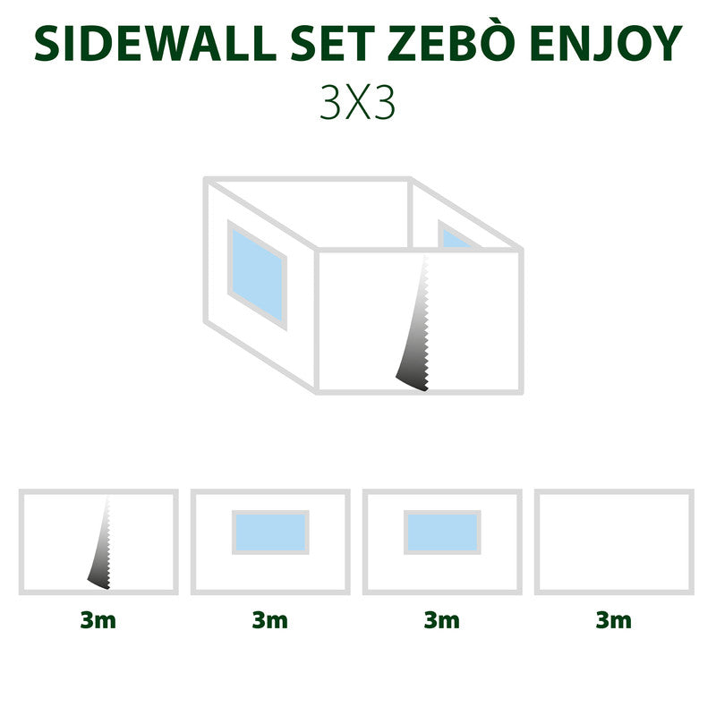 Brunner Sidewall Set Сада странични стени Enjoy/про 3x3