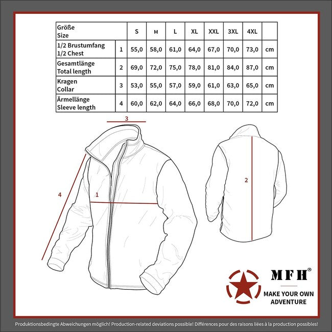 MFH Professional Combat Fleece Jacket, OD Green