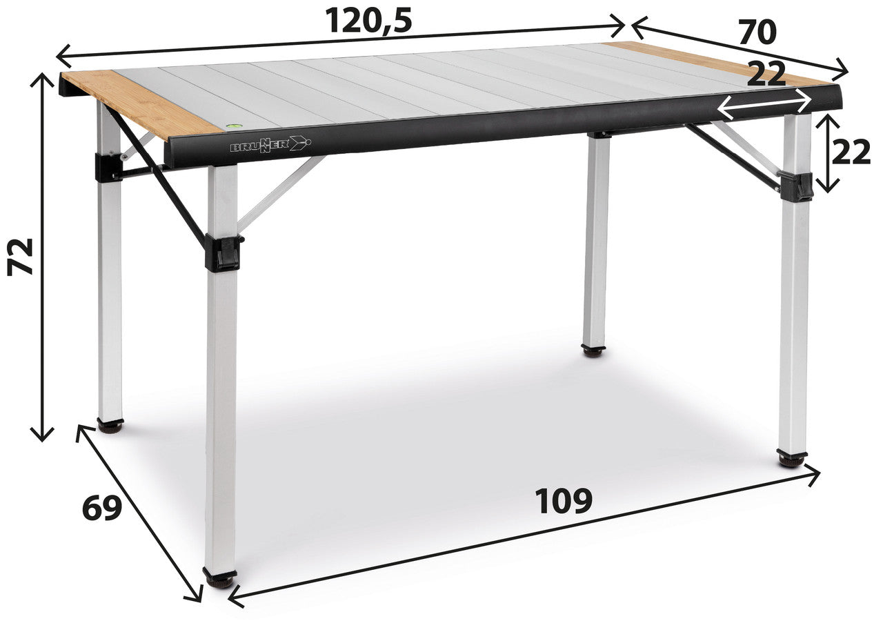 Brunner Quadra Tropic Adjustar 4 кемпингова маса