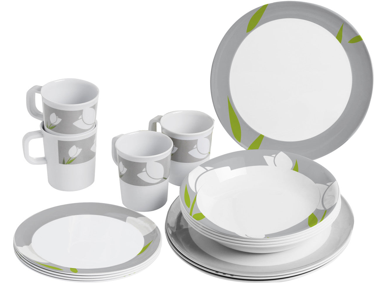 Brunner Melamine Set Tulip комплект кухненски съдове, бял