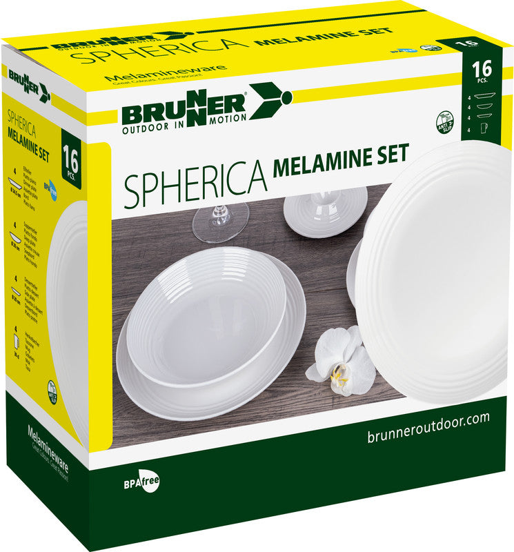 Brunner Spherica комплект кухненски съд Melamine, бял