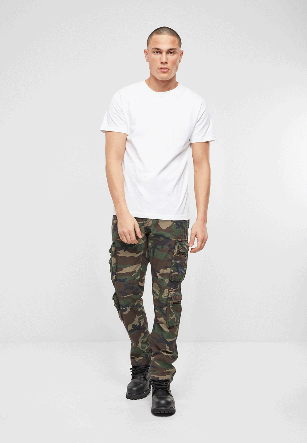 Brandit Pure Slim Fit nohavice, woodland